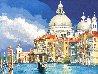 Romance on the Canal 2003 43x55 - Huge Painting  - Venice, Italy Original Painting by Alex Pauker - 0