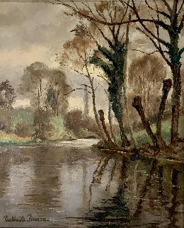 Rivière Près De Clécy 1941 25x21 Original Painting - Paul Emile Pissarro Rivière Près De Clécy 1941 25x21 Original Painting - Paul Emile Pissarro