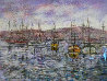 Les Bateaux Pastel 32x41 Original Painting by Paul Emile Pissarro - 0