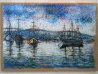 Boat Harbor 21x25 Original Painting by Paul Emile Pissarro - 2