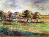 Un Hameau En Normandie Pastel 32x36 Original Painting by Paul Emile Pissarro - 0