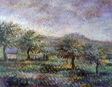 Pre' Verdoyant En Pays D'auge 24x27 Original Painting - Paul Emile Pissarro Pre' Verdoyant En Pays D'auge 24x27 Original Painting - Paul Emile Pissarro