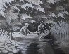 Deux Pecheurs Dans Une Barque 20x25 Original Painting by Paul Emile Pissarro - 0