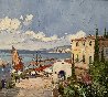 Ligurian Harbor 32x36 Original Painting by Erich Paulsen - 0