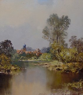 On the Lake 31x27 Original Painting - Erich Paulsen On the Lake 31x27 Original Painting - Erich Paulsen