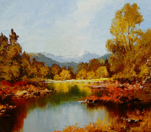 Cool Mountain Waters 27x31 Original Painting by Erich Paulsen