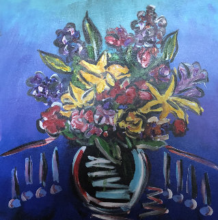 Forever Flowers   2018 42x30 Original Painting - Paul Stanley