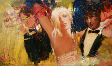 Night At the Ball 2011,27x42 Original Painting - Misti Pavlov