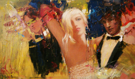 Night At the Ball 2011,27x42 Original Painting - Misti Pavlov
