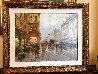 Parisian Street Scene 1995 27x34 - France Original Painting by Emilio Payes - 1