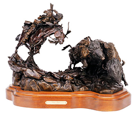 Injun Ways Bronze 1990 29 in Sculpture - Ken Payne