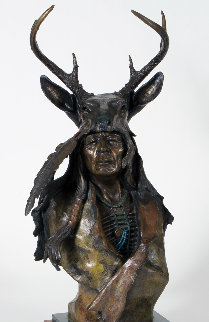 Many Deer Bronze Sculpture 1995 26 in Sculpture - Ken Payne
