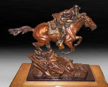 Race With The Stork Bronze Sculpture 1991 24 in Sculpture - Ken Payne Race With The Stork Bronze Sculpture 1991 24 in Sculpture - Ken Payne