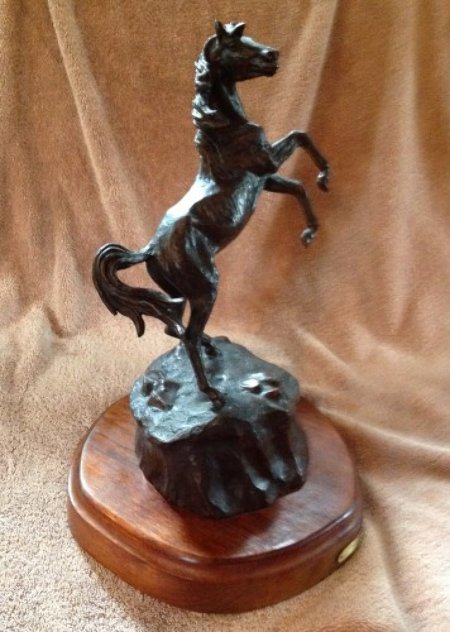 Lord of the Mustangs Bronze Sculpture 14 in Sculpture by Ken Payne