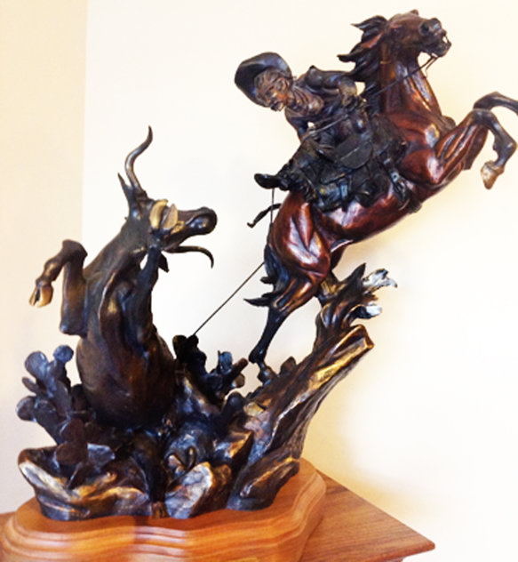 One Stormy Day Bronze Sculpture 31 in Sculpture by Vic Payne