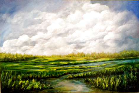 Wetlands 2019 24x36 Original Painting - Connie Pearce