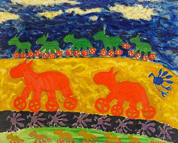 Beastie 1966 17x21 Original Painting - Dennis Pearson Beastie 1966 17x21 Original Painting - Dennis Pearson