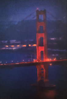 Golden Gate Bridge 2015 24x16 Original Painting - Matthew Peck Golden Gate Bridge 2015 24x16 Original Painting - Matthew Peck
