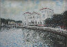 Seaview of Vizcaya 1987 30x38 I Huge - Miami, Florida Original Painting by Pedro Vaz - 2