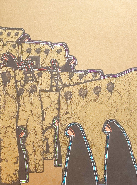 Mujeres De Taos 1978 - New Mexico Limited Edition Print by Amado Pena