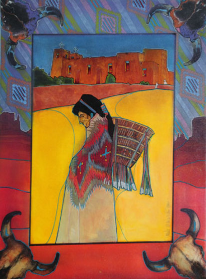 Nambe in Colores 1995 32x26 Original Painting by Amado Pena Nambe in Colores 1995 32x26 Original Painting by Amado Pena