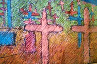 Graveyard And Spirit of Renewal Pastel 29x44 Works on Paper (not prints) by Amado Pena - 2 Graveyard And Spirit of Renewal Pastel 29x44 Works on Paper (not prints) by Amado Pena - 2