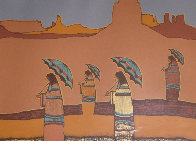 Mujeres Con Paraguas 1979 Limited Edition Print by Amado Pena - 0 Mujeres Con Paraguas 1979 Limited Edition Print by Amado Pena - 0