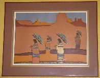 Mujeres Con Paraguas 1979 Limited Edition Print by Amado Pena - 1 Mujeres Con Paraguas 1979 Limited Edition Print by Amado Pena - 1