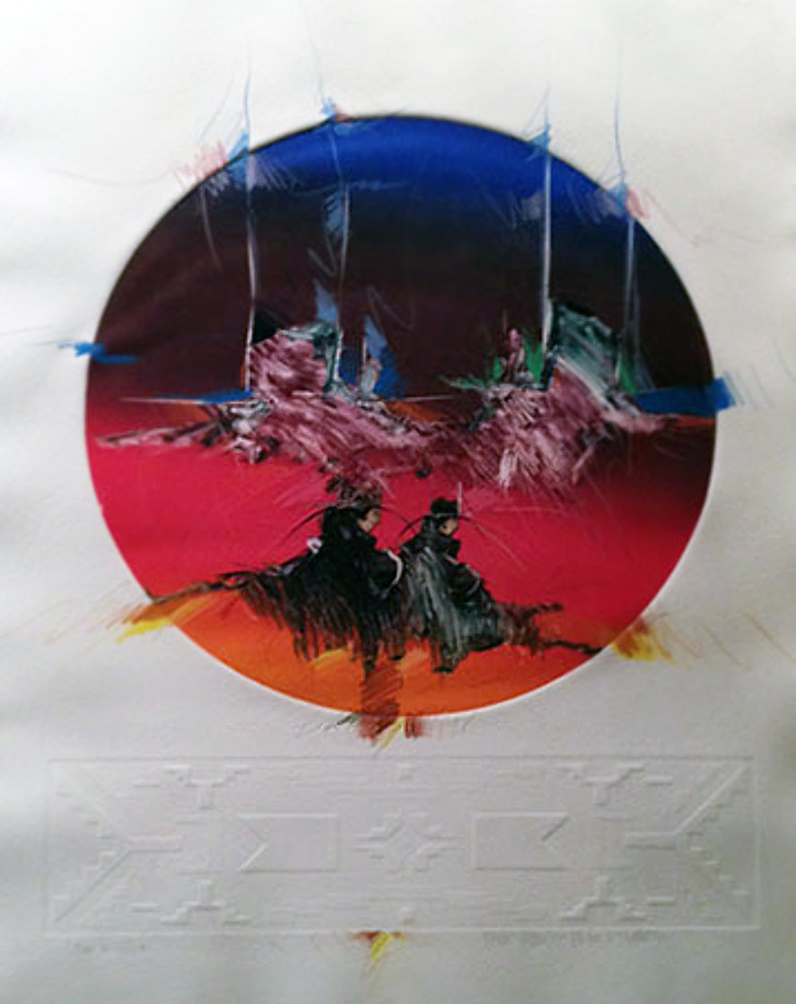 Paseo Del Valle # 1 Monotype 1985 40x31 Works on Paper (not prints) by Amado Pena Paseo Del Valle # 1 Monotype 1985 40x31 Works on Paper (not prints) by Amado Pena