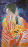 Colcha Series: Acoma En Naranja 1989 25x19 Original Painting by Amado Pena - 0