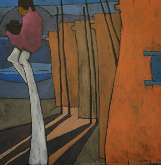 La Ventana 1984 20x20 Original Painting - Amado Pena La Ventana 1984 20x20 Original Painting - Amado Pena