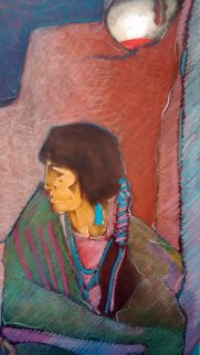 Sentada Con Ollas Viejas 1994 20x16 Works on Paper (not prints) - Amado Pena Sentada Con Ollas Viejas 1994 20x16 Works on Paper (not prints) - Amado Pena