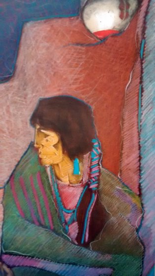 Sentada Con Ollas Viejas 1994 20x16 Works on Paper (not prints) by Amado Pena Sentada Con Ollas Viejas 1994 20x16 Works on Paper (not prints) by Amado Pena