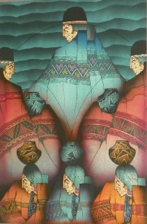 Ano Seis 1987 36x28 Original Painting - Amado Pena Ano Seis 1987 36x28 Original Painting - Amado Pena
