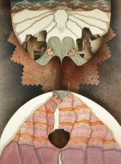 Santa Fe Festival 1983 33x43 Super Huge Original Painting - Amado Pena Santa Fe Festival 1983 33x43 Super Huge Original Painting - Amado Pena