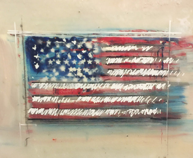 American Flag 2016 19x23 Original Painting by Steve Penley