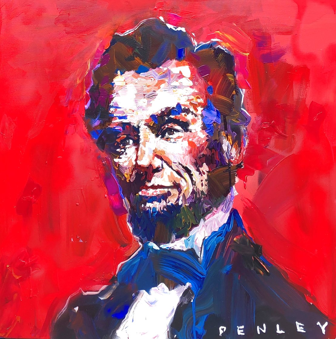 Abraham Lincoln 2019 42x42 Original Painting by Steve Penley