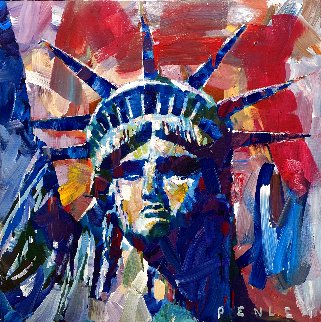 Liberty 2020 36x36 Huge Original Painting - Steve Penley Liberty 2020 36x36 Huge Original Painting - Steve Penley