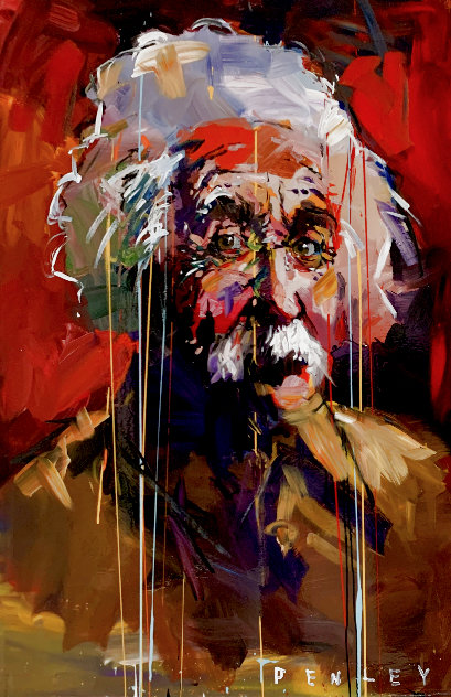 Einstein 2014 48x36 - Huge Original Painting by Steve Penley