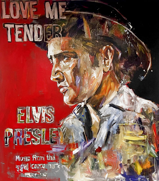 Elvis 2009 72x60 - Huge Mural Size Original Painting by Steve Penley