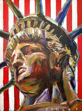 Statue of Liberty 2001 48x36 - Huge Original Painting - Steve Penley