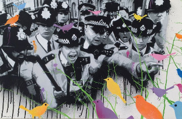 Cops And Robins 2009 28x40 Original Painting - Penny Cops And Robins 2009 28x40 Original Painting - Penny