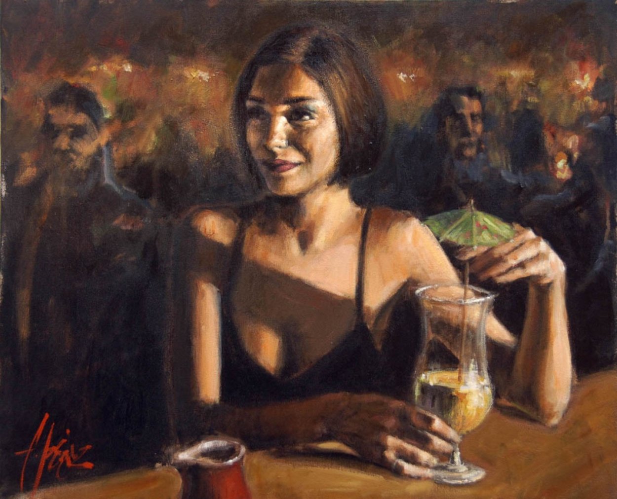 Cocktail in Maui AP 2005 Limited Edition Print by Fabian Perez Cocktail in Maui AP 2005 Limited Edition Print by Fabian Perez