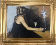 In the Bar 26x32 Original Painting by Fabian Perez - 1 In the Bar 26x32 Original Painting by Fabian Perez - 1