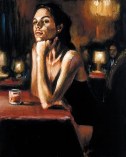 Natalia At Las Brujas 28x34 Original Painting - Fabian Perez Natalia At Las Brujas 28x34 Original Painting - Fabian Perez