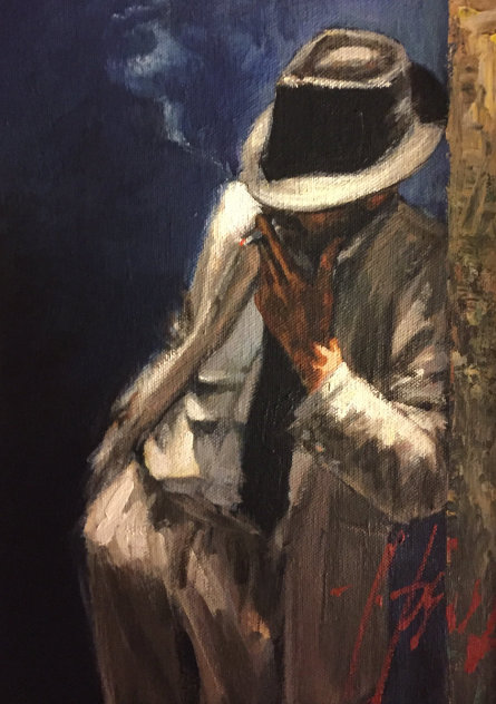 Man in the White Suit 2008 25x22 Original Painting by Fabian Perez