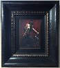 Dancer in Black Dress 2010 25x22 Double Signed Original Painting by Fabian Perez - 2