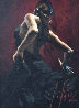Dancer in Black Dress 2010 25x22 Double Signed Original Painting by Fabian Perez - 0