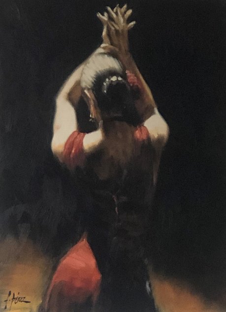 Tango (Red) Embellished Limited Edition Print by Fabian Perez