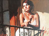 Saba At the Balocony in White Dress 2014 Limited Edition Print by Fabian Perez - 0